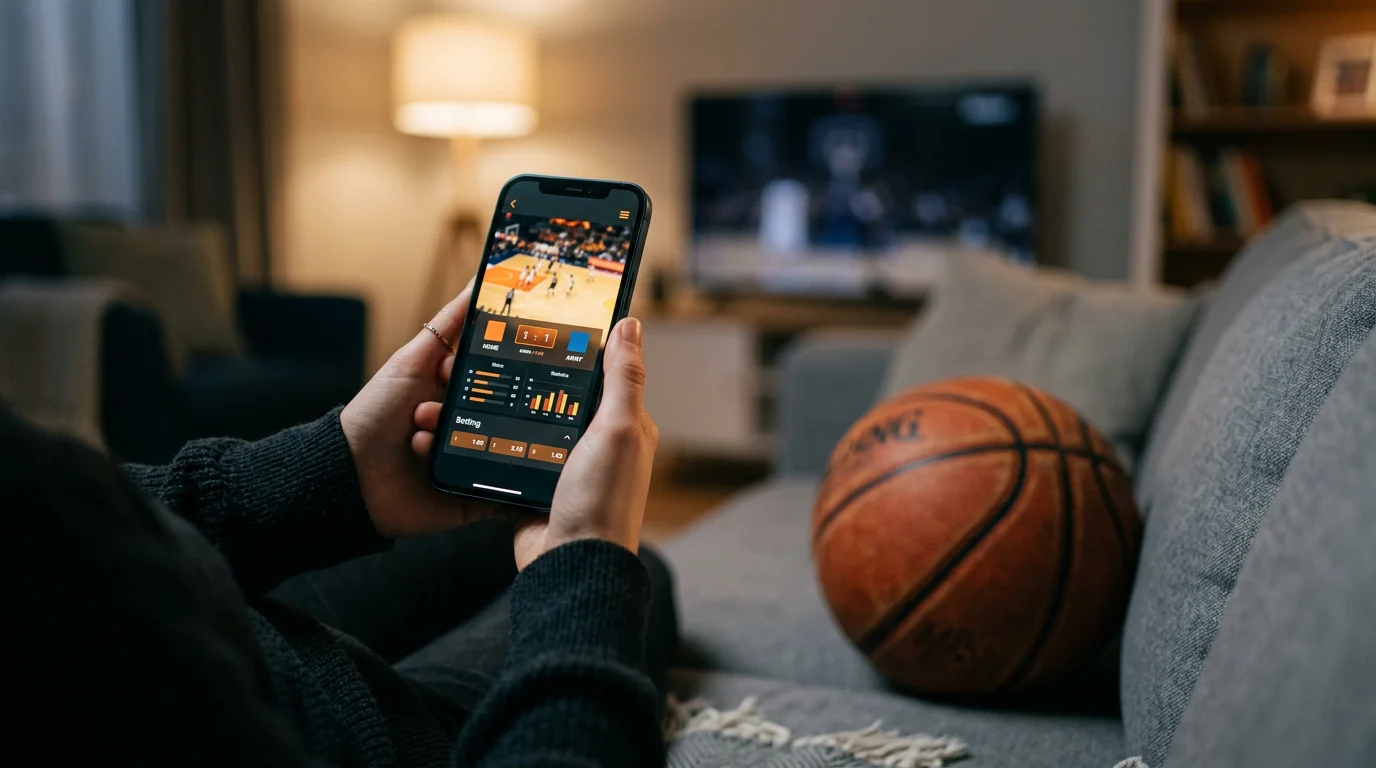UK mobile betting app showing NBA basketball markets