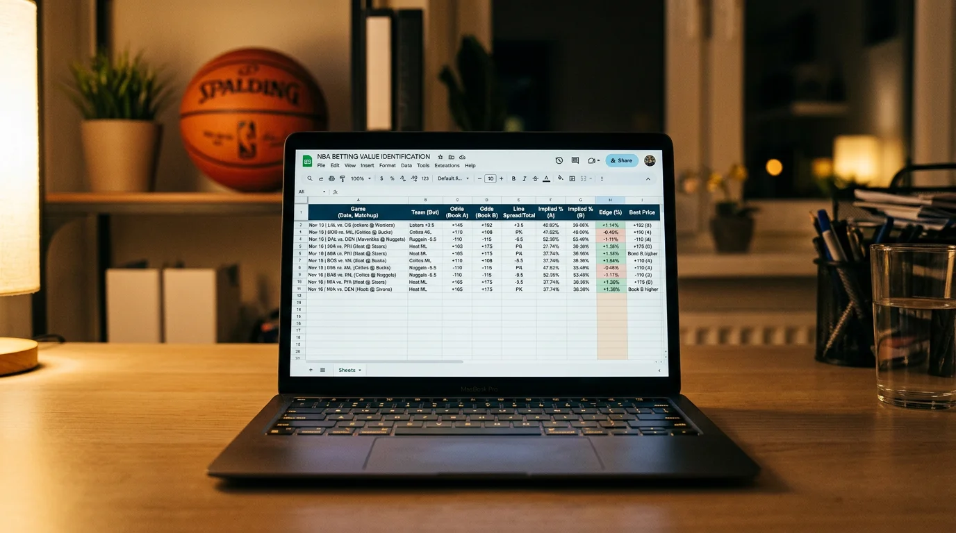 NBA betting odds analysis showing positive expected value