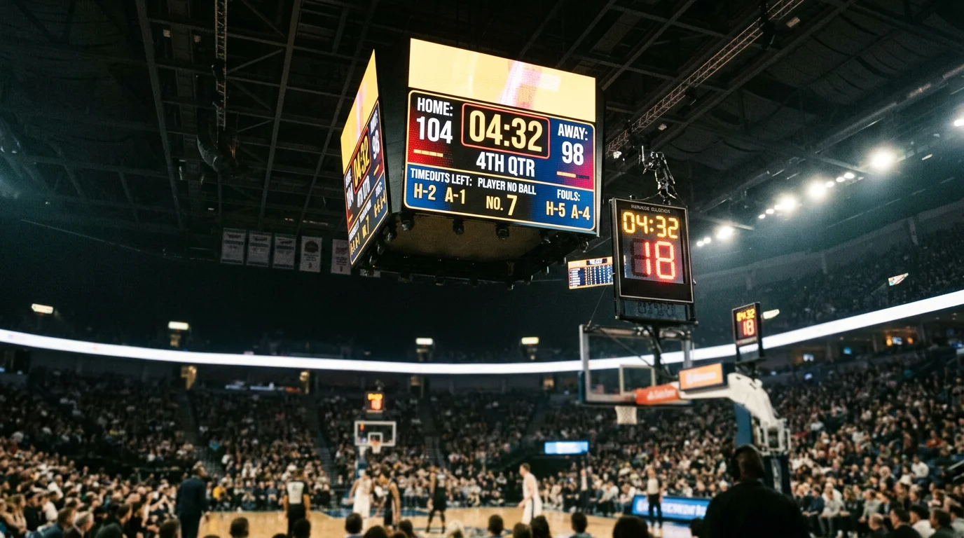 NBA game clock showing fourth quarter clutch time betting
